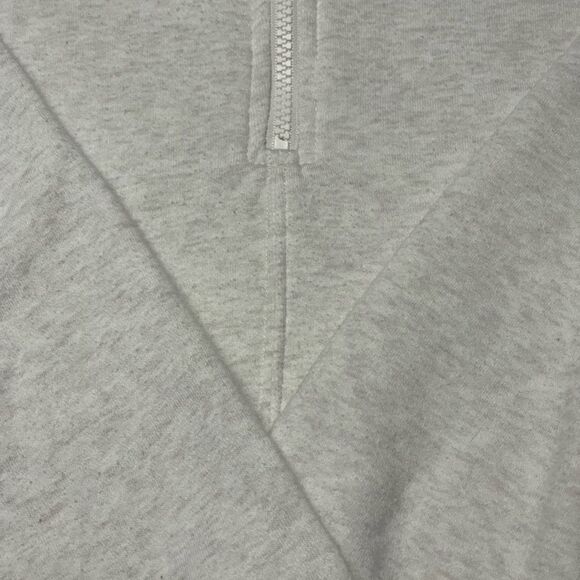 Aerie light gray cropped 1/4 zip long sleeve sweatshirt, size XS - Picture 9 of 12
